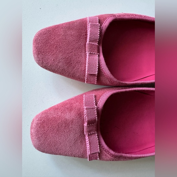 Doen Odette Dusty Pink Suede Ballet Women's Flats - Picture 4 of 10